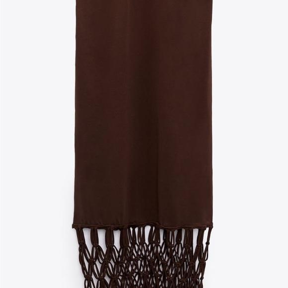 Zara COMBINATION MACRAMÉ DRESS - Picture 5 of 6